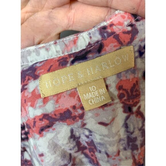 Hope & Harlow Women's Tie Dyed Scoop Neck Shift Dress Multicolor Size 10 - Picture 6 of 9